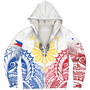 Philippines Filipinos Custom Personalised Sherpa Hoodie Filipino Sun with Eagle Style
