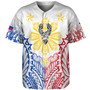 Philippines Filipinos Custom Personalised Baseball Shirt Filipino Sun with Eagle Style