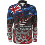 New Zealand Custom Personalised Long Sleeve Shirt Waitangi Day Maori Patterns