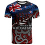 New Zealand Custom Personalised T-Shirt Waitangi Day Maori Patterns