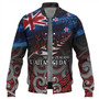 New Zealand Custom Personalised Baseball Jacket Waitangi Day Maori Patterns