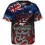 New Zealand Custom Personalised Baseball Shirt Waitangi Day Maori Patterns