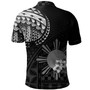 Philippines Filipinos Polo Shirt Filipinos Sun Tribal Patterns Jasmine Flowers Style