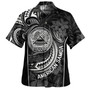 American Samoa Custom Personalised Hawaiian Shirt Seal Tribal Patterns Tropical Flowers Curve Style