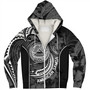 American Samoa Custom Personalised Sherpa Hoodie Seal Tribal Patterns Tropical Flowers Curve Style