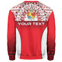 Tonga Custom Personalised Sweatshirt Map Tongan Ngatu Gradient Style