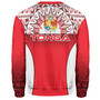 Tonga Custom Personalised Sweatshirt Map Tongan Ngatu Gradient Style