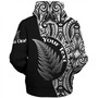 New Zealand Custom Personalised Sherpa Hoodie Kia Ora Silver Ferns Style