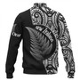 New Zealand Custom Personalised Baseball Jacket Kia Ora Silver Ferns Style