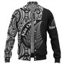 New Zealand Custom Personalised Baseball Jacket Kia Ora Silver Ferns Style