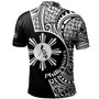 Philippines Filipinos Custom Personalised Polo Shirt Sun And Map Lauhala Patterns Style