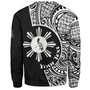 Philippines Filipinos Custom Personalised Sweatshirt Sun And Map Lauhala Patterns Style