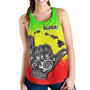 Hawaii Women Tank Polynesian Shaka Hawaii Map Reggae Style