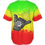 Hawaii Custom Personalised Baseball Shirt Polynesian Shaka Hawaii Map Reggae Style