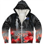 New Zealand Custom Personalised Sherpa Hoodie  Anzac Day Silver Fern Maori Style