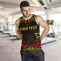 Tonga Custom Personalised Tank Top Coat Of Arms With Patterns Reggae Color