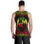 Tonga Custom Personalised Tank Top Coat Of Arms With Patterns Reggae Color