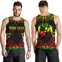 Tonga Custom Personalised Tank Top Coat Of Arms With Patterns Reggae Color