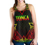 Tonga Custom Personalised Women Tank Coat Of Arms With Patterns Reggae Color