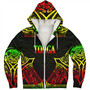 Tonga Custom Personalised Sherpa Hoodie Coat Of Arms With Patterns Reggae Color