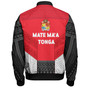 Tonga Custom Personalised Bomber Jacket Mate Ma'a Tonga Ngatu Patterns