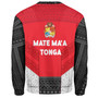 Tonga Custom Personalised Sweatshirt Mate Ma'a Tonga Ngatu Patterns