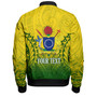 Cook Islands Custom Personalised Bomber Jacket Seal With Flag Style