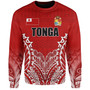 Tonga Custom Personalised Sweatshirt Seal With Flag Style