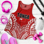 Tonga Custom Personalised Women Tank Seal With Flag Style