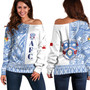 Tonga Custom Personalised Off Shoulder Sweatshirt Apifo'ou College Simple Ngatu Patterns