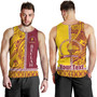 Tonga Custom Personalised Tank Top Beulah College Simple Ngatu Patterns