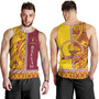 Tonga Custom Personalised Tank Top Beulah College Simple Ngatu Patterns