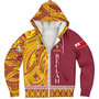 Tonga Custom Personalised Sherpa Hoodie Beulah College Simple Ngatu Patterns
