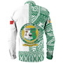 Tonga Custom Personalised Long Sleeve Shirt Liahona High School Simple Ngatu Patterns