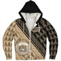 Hawaii Sherpa Hoodie Polynesian Tribal Half Style