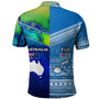 Fiji And Australia Custom Personalised Polo Shirt Fijian Tapa With Australia Aboriginal Style