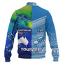 Fiji And Australia Custom Personalised Baseball Jacket Fijian Tapa With Australia Aboriginal Style