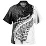 New Zealand Custom Personalised Hawaiian Shirt Silver Fern Maori Pattern