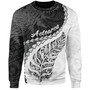 New Zealand Custom Personalised Sweatshirt Silver Fern Maori Pattern