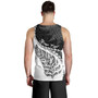 New Zealand Custom Personalised Tank Top Silver Fern Maori Pattern