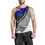 New Zealand Custom Personalised Tank Top Maori Silver Fern Flag Vibes