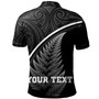 New Zealand Custom Personalised Polo Shirt Maori Style Ethnic Curve Design