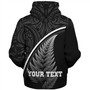 New Zealand Custom Personalised Sherpa Hoodie Maori Style Ethnic Curve Design