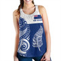 New Zealand Women Tank Maori Pattern Silver Fern Tattoo