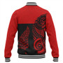 New Zealand Baseball Jacket Maori Pattern Aotearoa Silver Fern Tattoo