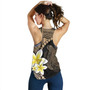 Hawaii Custom Personalised Women Tank Plumeria Sea Turtle Tattoo Tribal Design