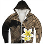 Hawaii Custom Personalised Sherpa Hoodie Plumeria Sea Turtle Tattoo Tribal Design