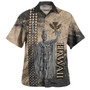 Hawaii Custom Personalised Hawaiian Shirt Hawaii King Grunge With Halftone Background