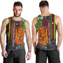 Hawaii Custom Perosnalised Tank Top King Kamehameha Hibiscus And Plumeria With Palm Branches Vintage Style