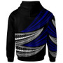 Hawaii Custom Personalised Hoodie - Wave Pattern Alternating BLUE2